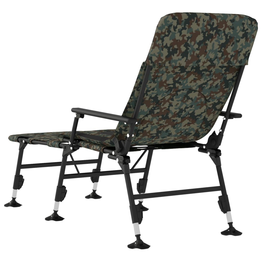 Visbed met verstelbare modderpoten inklapbaar camouflage