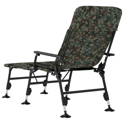 Visbed met verstelbare modderpoten inklapbaar camouflage