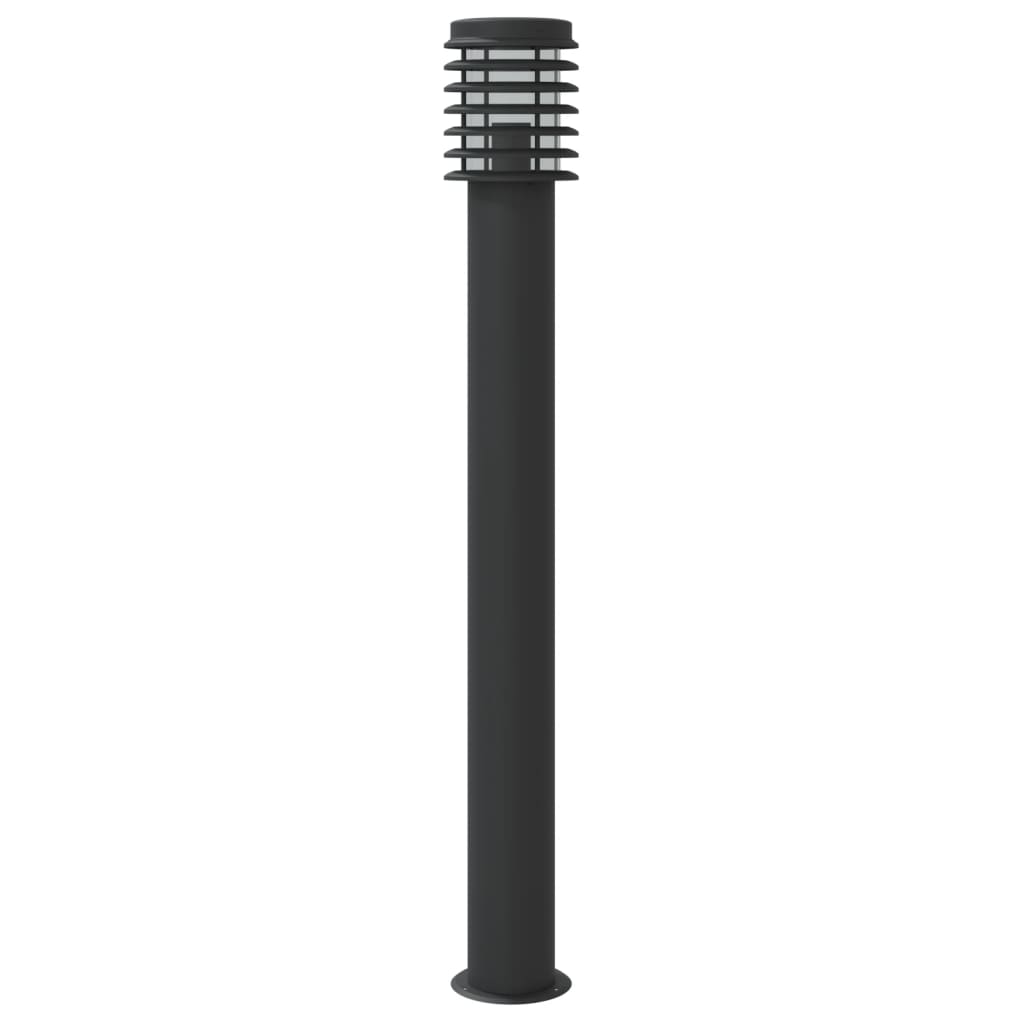 Vloerlamp voor buiten 110 cm roestvrijstaal zwart