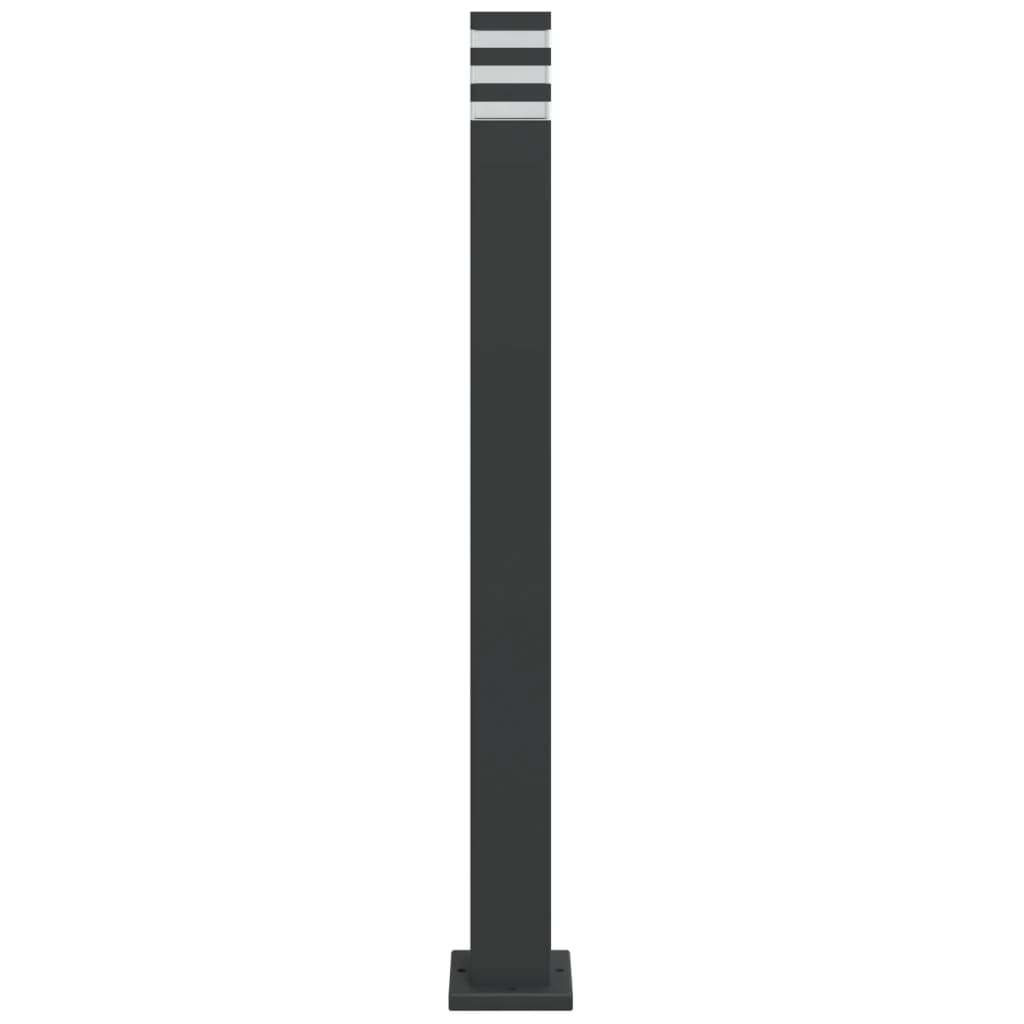 Vloerlampen voor buiten 3 st 110 cm aluminium zwart