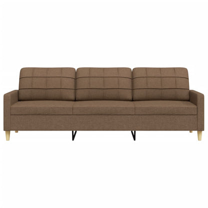 Driezitsbank 210 cm stof bruin