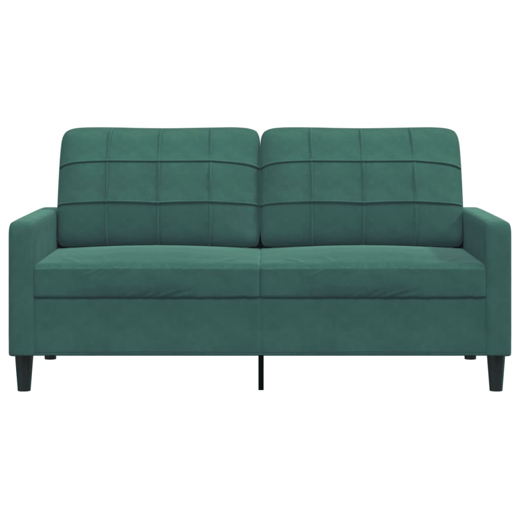 Tweezitsbank 140 cm fluweel donkergroen