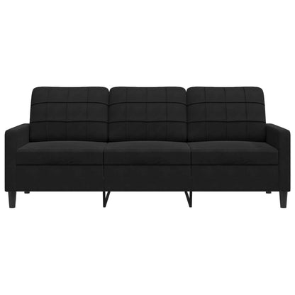 Driezitsbank 180 cm fluweel zwart