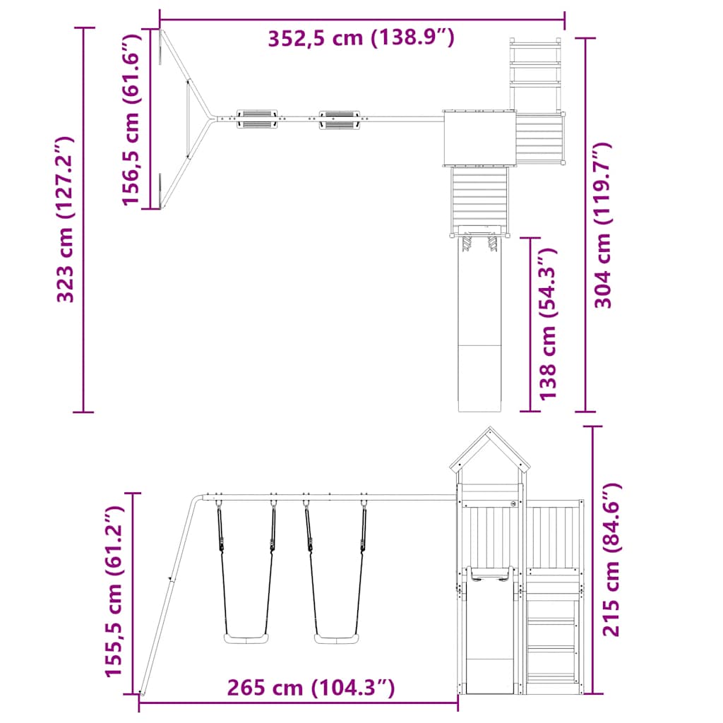 Speelhuis massief douglashout