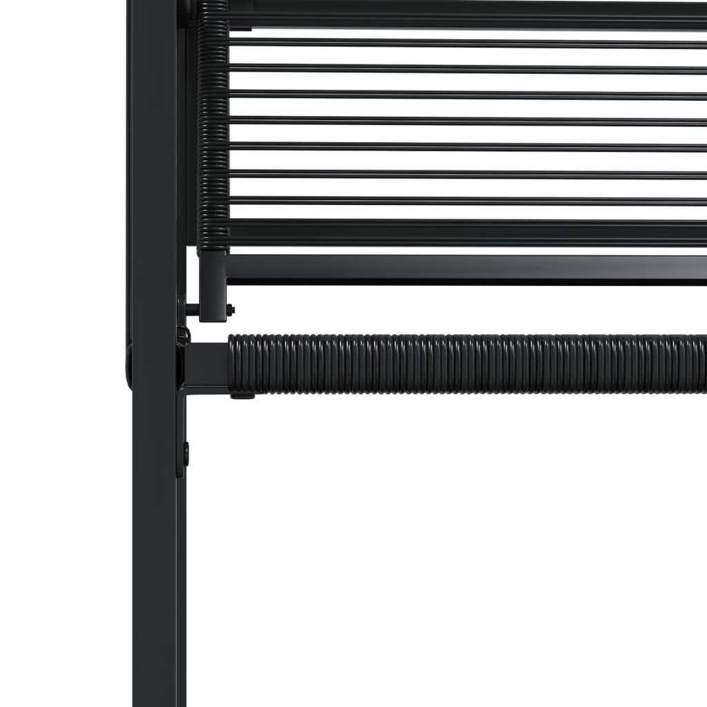Tuinstoelen 4 st poly rattan zwart