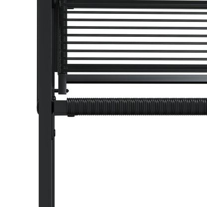 Tuinstoelen 4 st poly rattan zwart