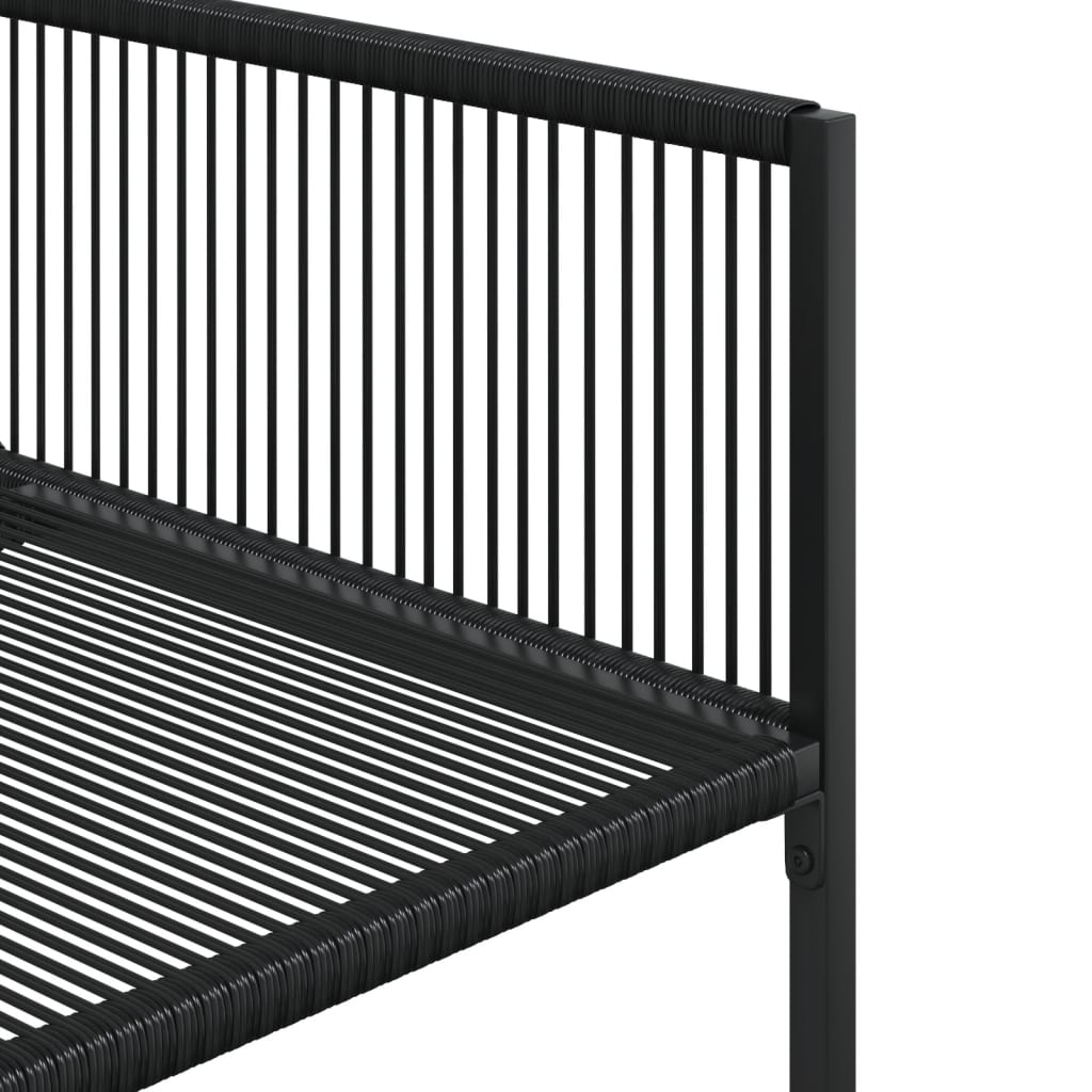 Tuinstoelen 4 st poly rattan zwart