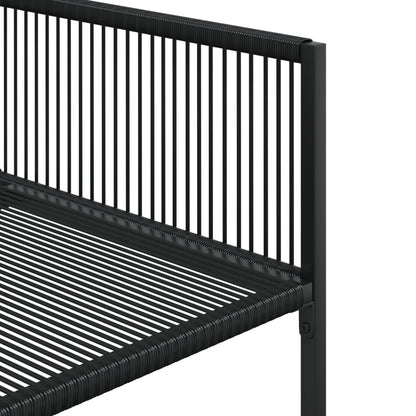 Tuinstoelen 4 st poly rattan zwart