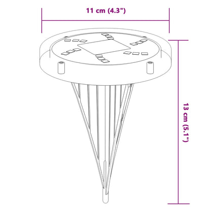 Grondlampen 12 st solar met grondpennen warmwit