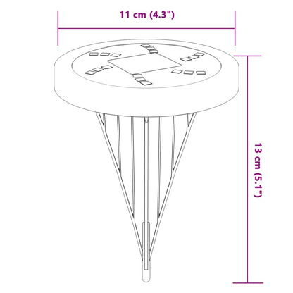 Grondlampen 12 st solar met grondpennen warmwit