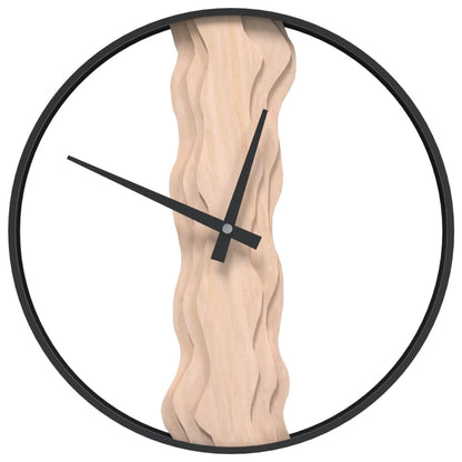 Wandklok Ø35 Cm Ijzer En Eikenhout Bruin
