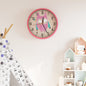 Wandklok Ø25,5 Cm Polystyreen En Glas Roze