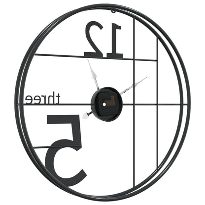 Wandklok Ø50 Cm Ijzer Zwart