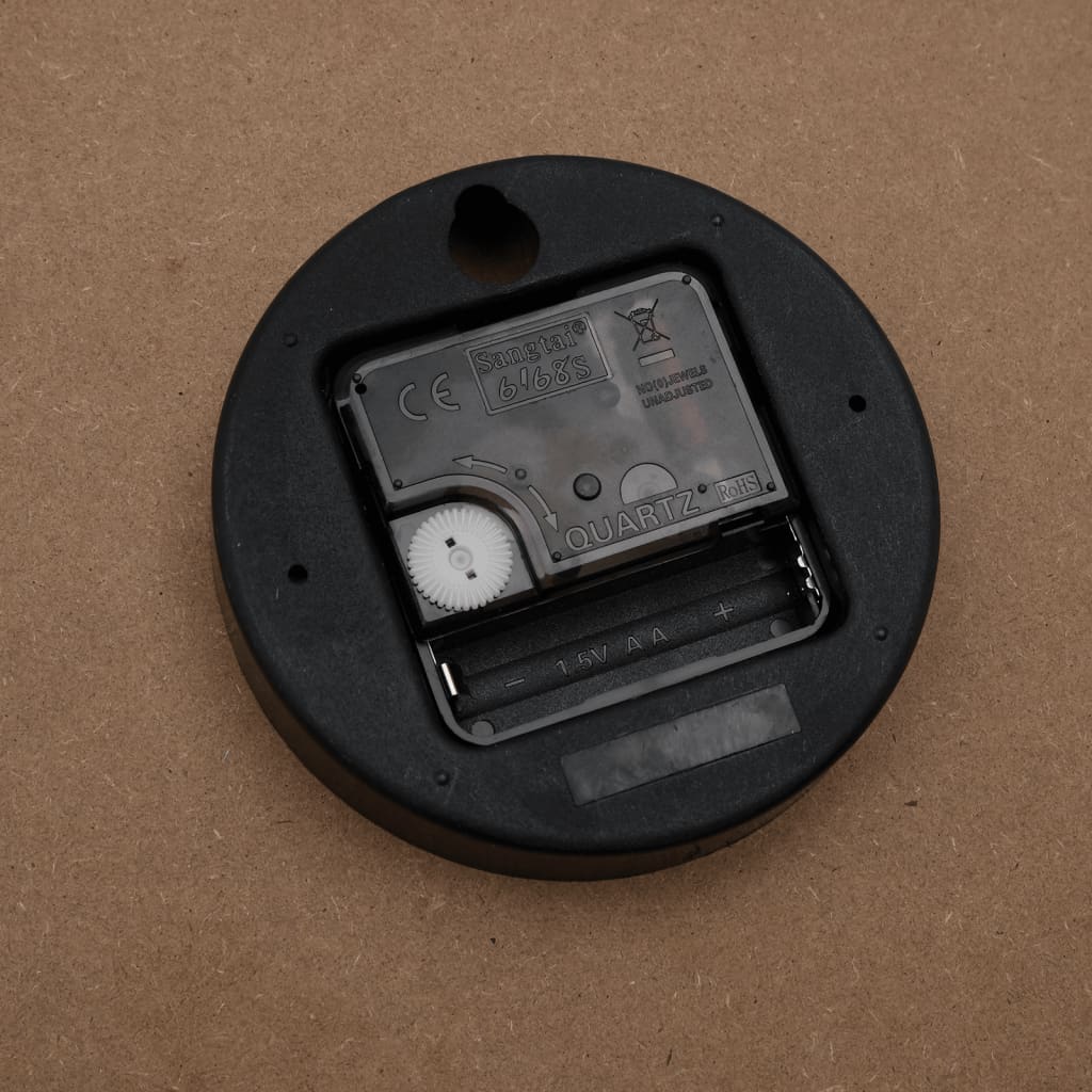 Wandklok Met Lichtgevende Wijzerplaat En Wijzers Ø30 Cm Geel