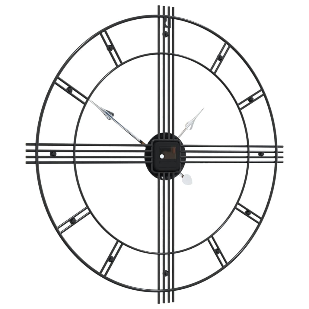 Wandklok Ø60 Cm Ijzer Zwart