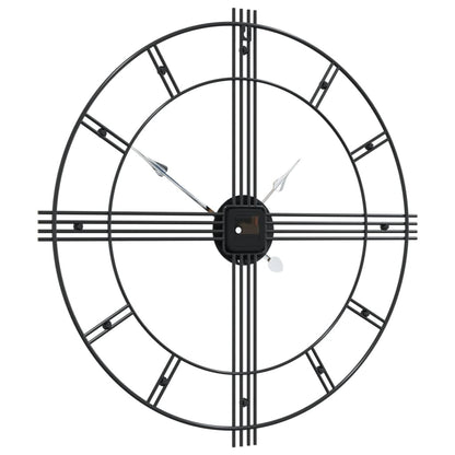 Wandklok Ø60 Cm Ijzer Zwart