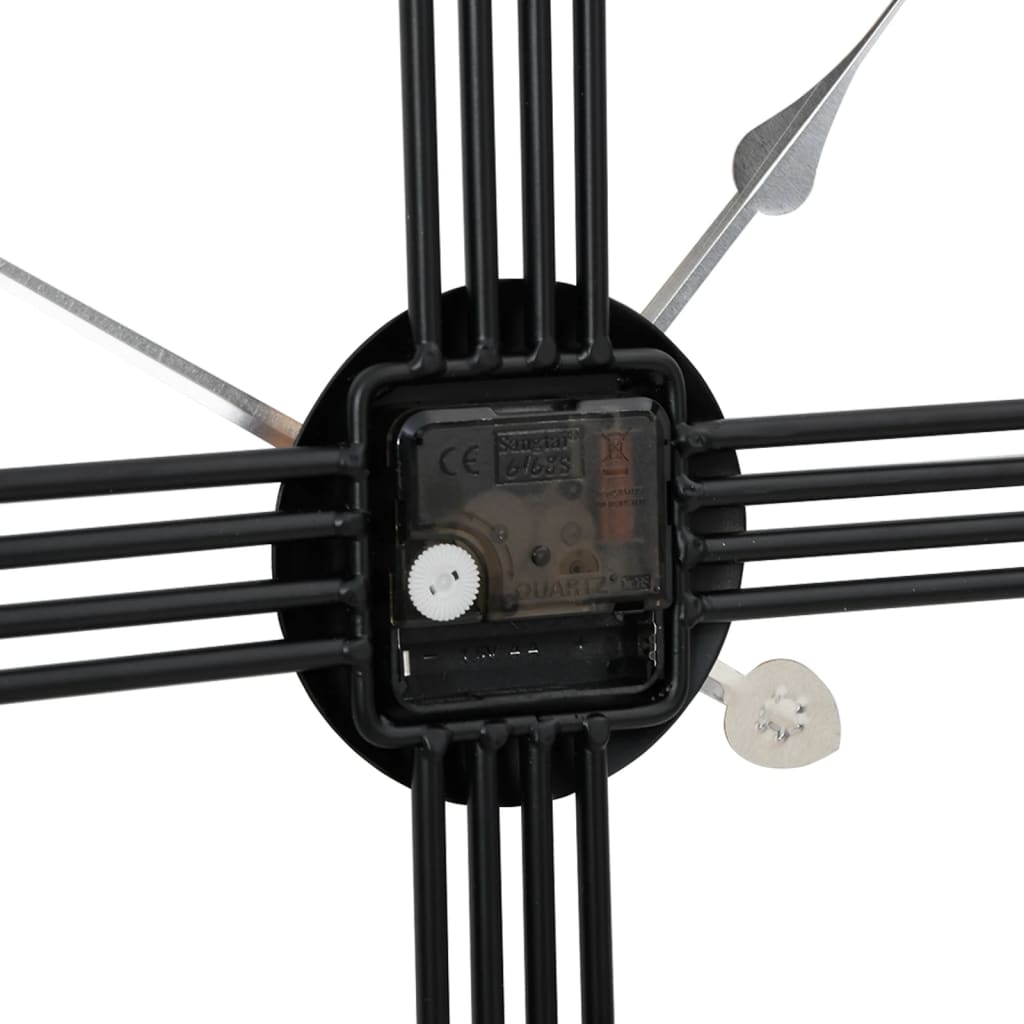 Wandklok Ø60 Cm Ijzer Zwart