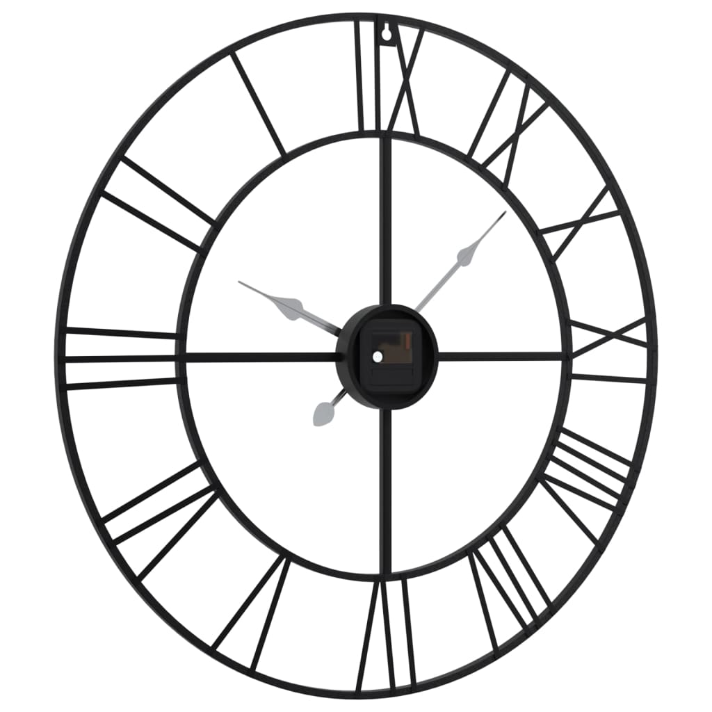 Wandklok Ø Ijzer 50 cm Zwart