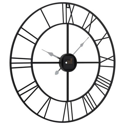 Wandklok Ø Ijzer 50 cm Zwart