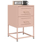 Nachtkastjes 2 st 36x39x60,5 cm staal roze