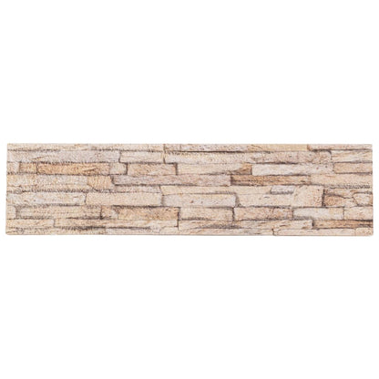 Wandpanelen 14 St 3D 100X25 Cm Eps Bruin