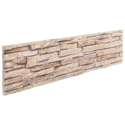 Wandpanelen 14 St 3D 100X25 Cm Eps Bruin