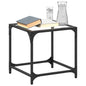 Salontafels 2 st met transparant glazen blad 40x40x40 cm staal