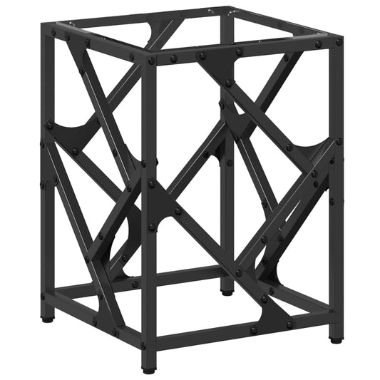 Salontafel met transparant glazen blad 30x30x41 cm staal