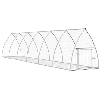Konijnenhok 600x105x120 cm gegalvaniseerd staal zilverkleurig