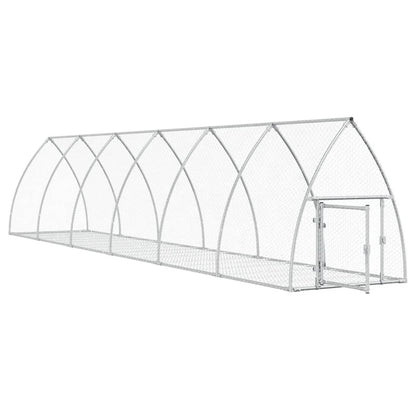 Konijnenhok 600x105x120 cm gegalvaniseerd staal zilverkleurig