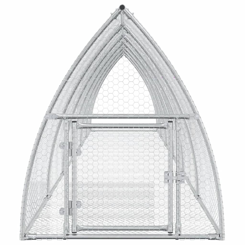 Konijnenhok 600x105x120 cm gegalvaniseerd staal zilverkleurig
