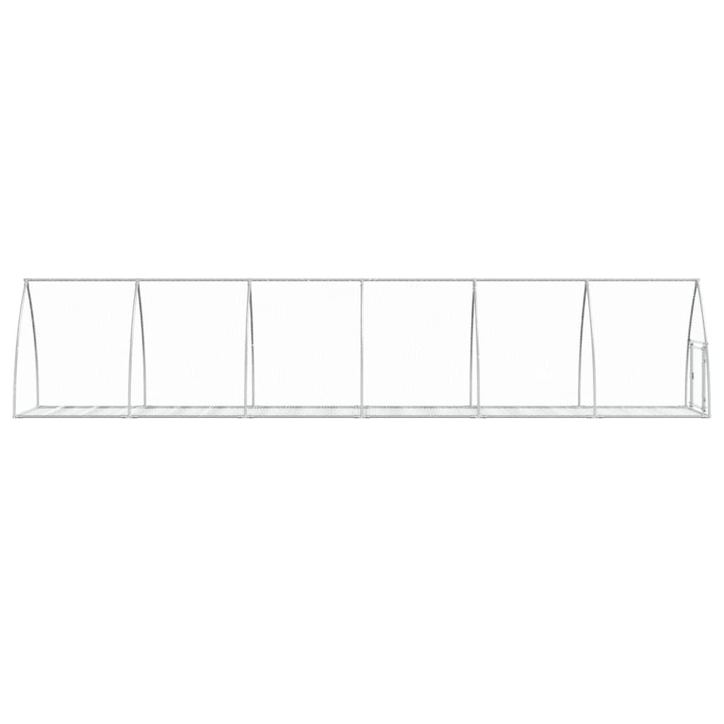 Konijnenhok 600x105x120 cm gegalvaniseerd staal zilverkleurig