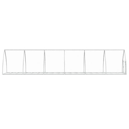 Konijnenhok 600x105x120 cm gegalvaniseerd staal zilverkleurig