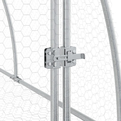 Konijnenhok 600x105x120 cm gegalvaniseerd staal zilverkleurig