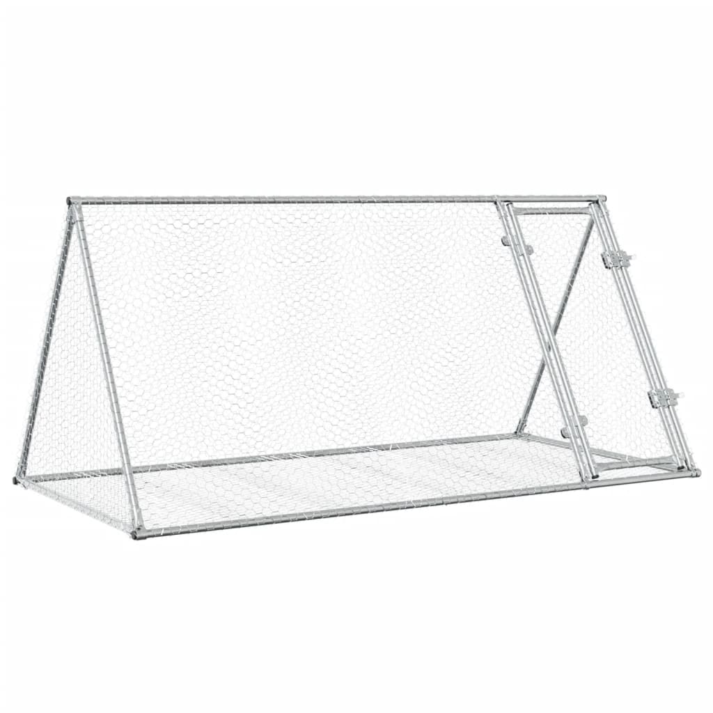 Konijnenhok 200x105x91 cm gegalvaniseerd staal zilverkleurig