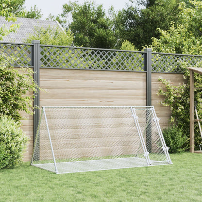 Konijnenhok 200x105x91 cm gegalvaniseerd staal zilverkleurig