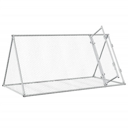 Konijnenhok 200x105x91 cm gegalvaniseerd staal zilverkleurig