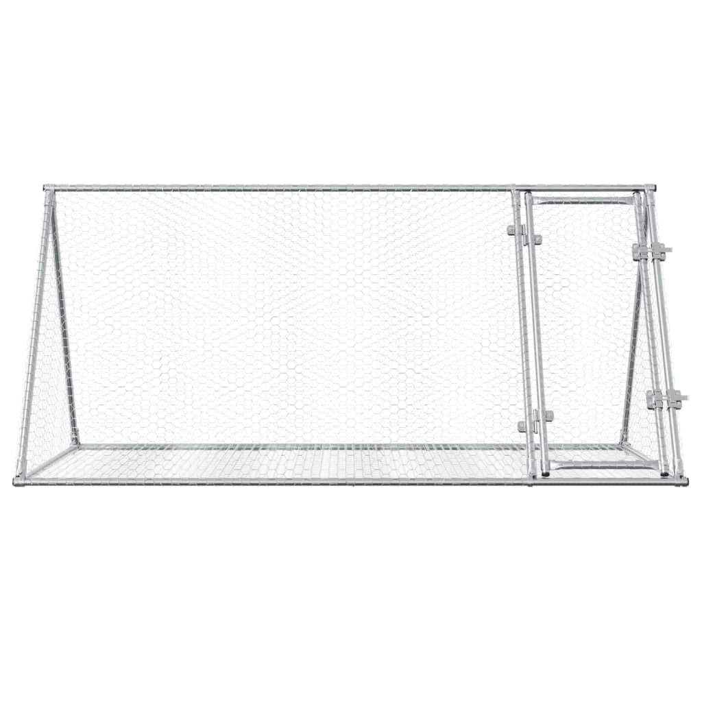 Konijnenhok 200x105x91 cm gegalvaniseerd staal zilverkleurig