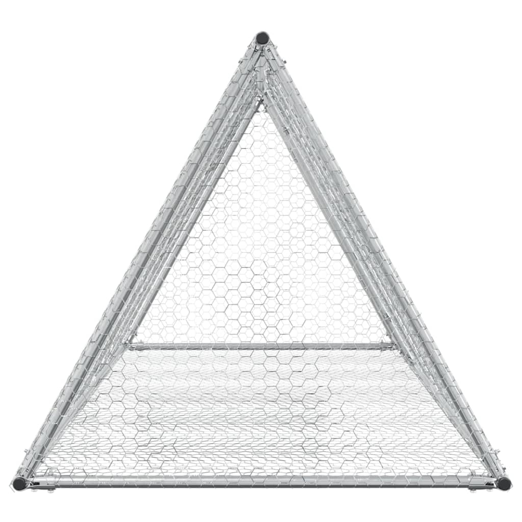 Konijnenhok 200x105x91 cm gegalvaniseerd staal zilverkleurig