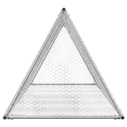 Konijnenhok 200x105x91 cm gegalvaniseerd staal zilverkleurig