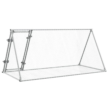 Konijnenhok 200x105x91 cm gegalvaniseerd staal zilverkleurig