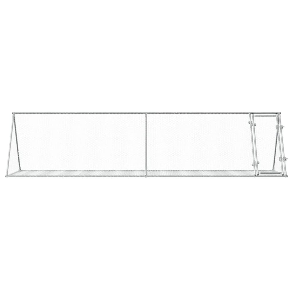 Konijnenhok 400x105x91 cm gegalvaniseerd staal zilverkleurig