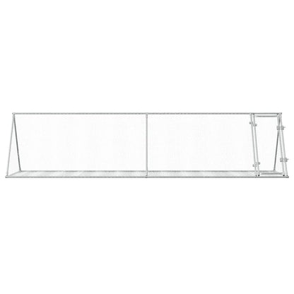 Konijnenhok 400x105x91 cm gegalvaniseerd staal zilverkleurig