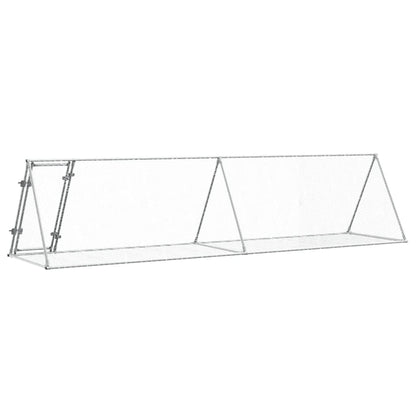 Konijnenhok 400x105x91 cm gegalvaniseerd staal zilverkleurig