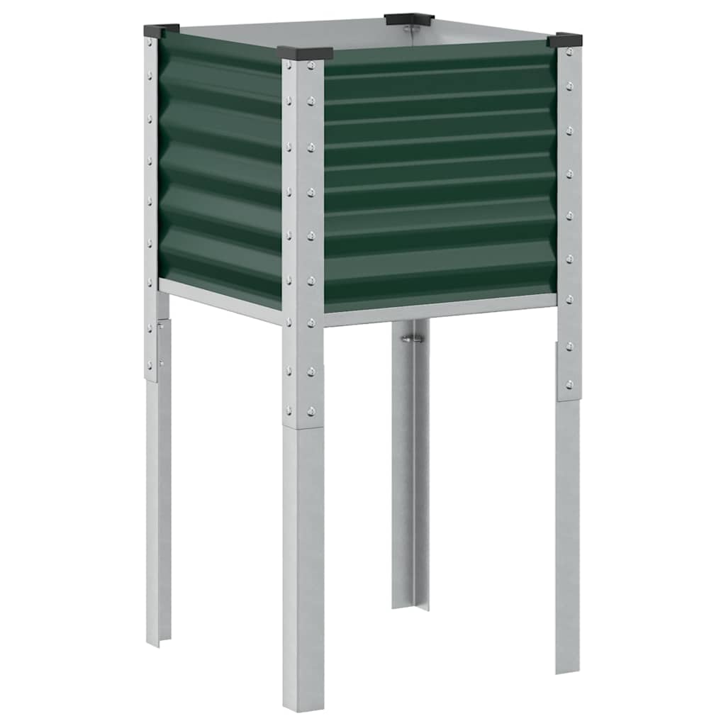 Plantenbak Staal Groen 45 x 45 x 88 cm Staal/Groen