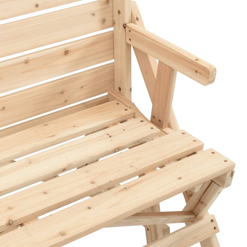 Picknicktafel met banken 2-in-1 ombouwbaar massief vurenhout