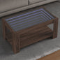 Salontafel met LED 93x53x45 cm bewerkt hout bruin eikenkleur