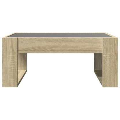 Salontafel met Infinity LED 70x53x30 cm sonoma eikenkleurig