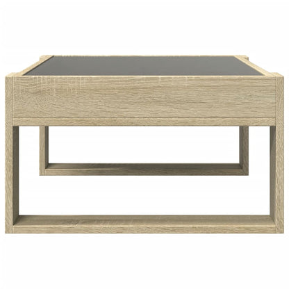 Salontafel met Infinity LED 70x53x30 cm sonoma eikenkleurig