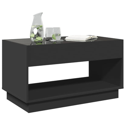 Salontafel met Infinity LED 90x50x50 cm zwart